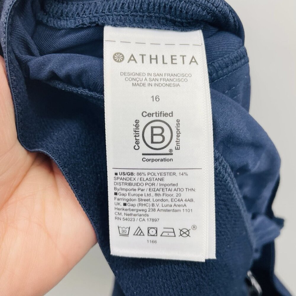 Athleta Womens Size 16 Brooklyn Heights High Rise Joggers in Navy Blue Camo $109 - Picture 12 of 12